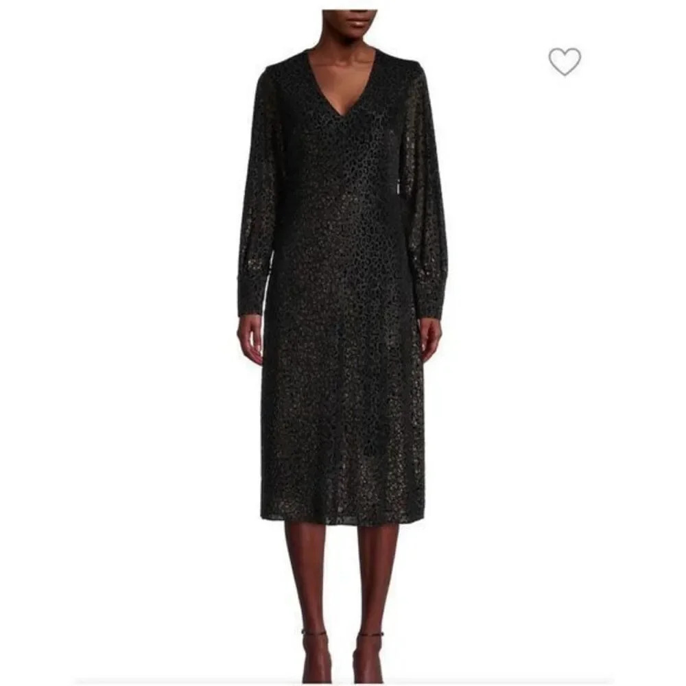 Elie Tahari Animal print midi dress